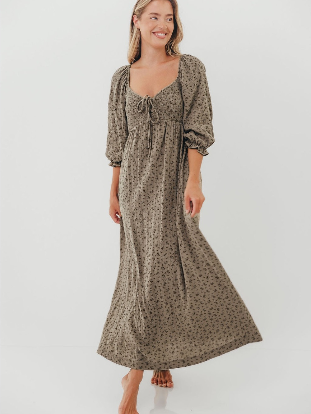 Worth Collective Cecilia Maxi Dress - Olive
